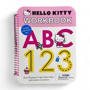 Hello Kitty Wipe-Clean ABC 123 Workbook – Preschool Learning Activity Book